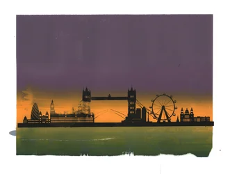 Solnedgang i London